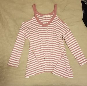 Pink striped sweater